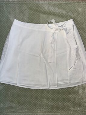 a new day White Tie-Waist Mini Skirt